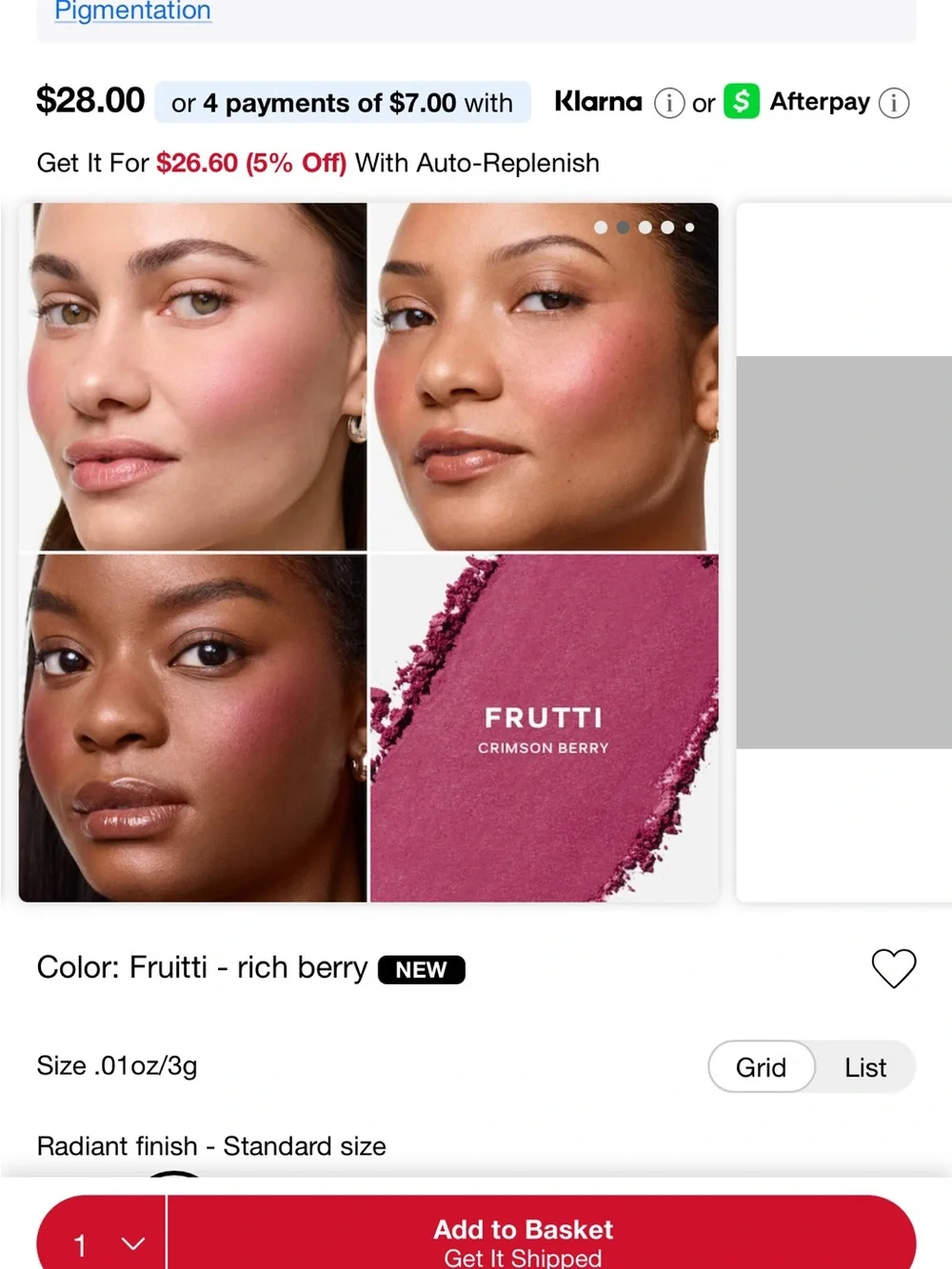 Saie Blush Dome in Rich Berry Pink